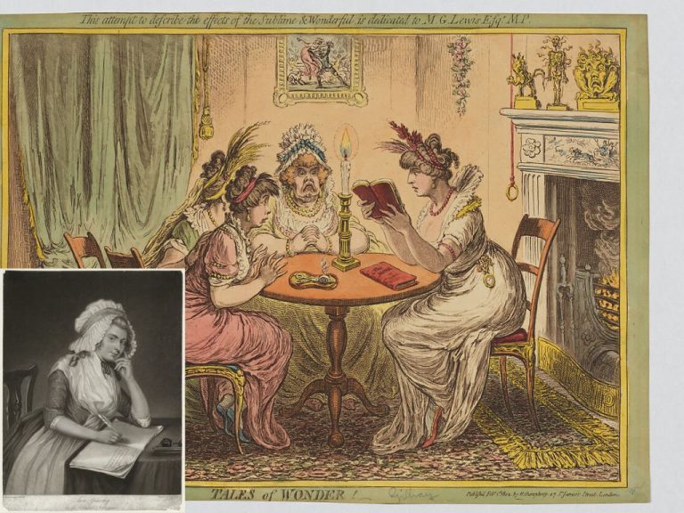 A milkmaid reads The Castle of Otranto